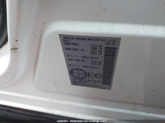 Продажа на аукционе авто 2015 Nissan Pathfinder Platinum/s/sl/sv, vin: 5N1AR2MM6FC662056, номер лота: 12606361