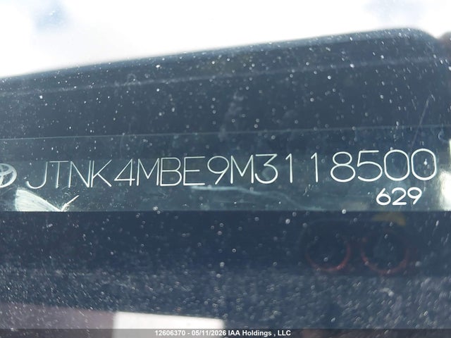 JTNK4MBE9M3118500 Toyota Corolla