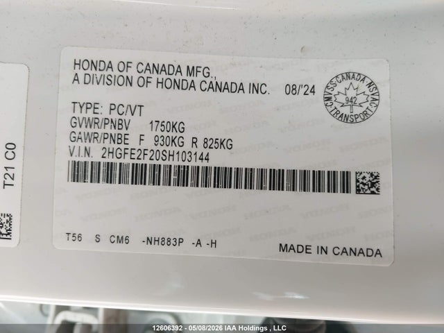 2HGFE2F20SH103144 Honda Civic