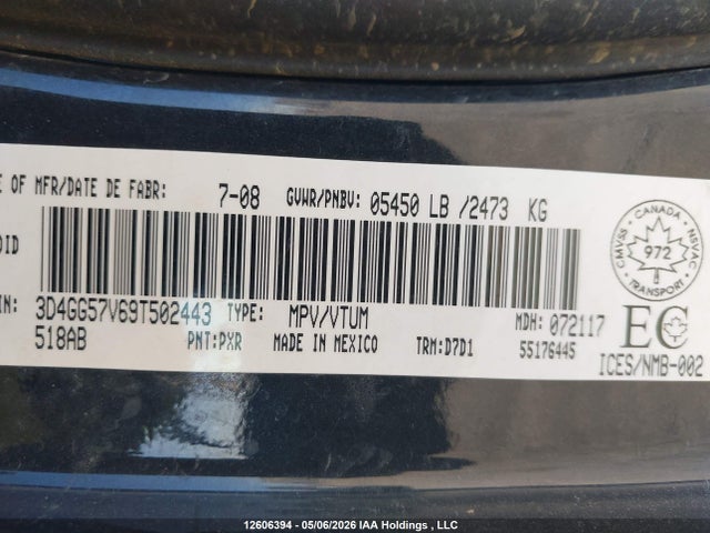 Продаж на аукціоні авто 2009 Dodge Journey Sxt, vin: 3D4GG57V69T502443, номер лоту: 12606394