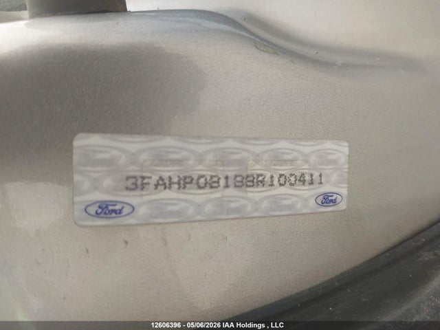 Продажа на аукционе авто 2008 Ford Fusion Sel, vin: 3FAHP08188R100411, номер лота: 12606396