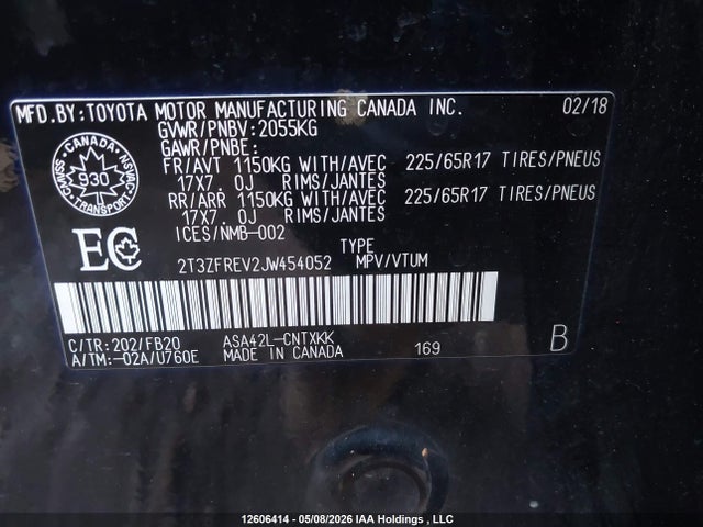 Toyota RAV4 LE 2018 2T3ZFREV2JW454052 Image 9