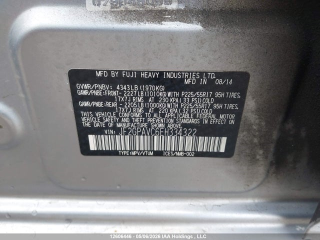 12606446 :رقم المزاد ، JF2GPAVC6EH334322 vin ، 2014 Subaru Xv Crosstrek 2.0i Premium مزاد بيع