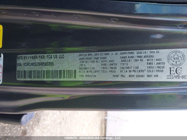 1C4PJXDG7SW583355 Jeep Wrangler Sport