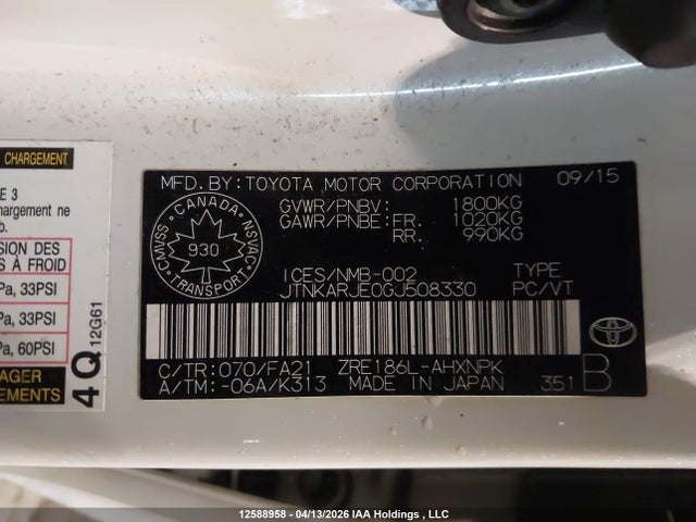 JTNKARJE0GJ508330 Scion IM