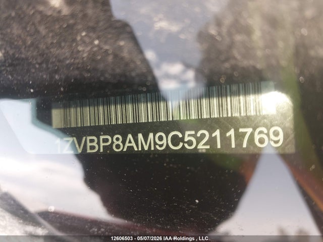 2012 Ford Mustang V6 Premium მანქანა იყიდება აუქციონზე, vin: 1ZVBP8AM9C5211769, აუქციონის ნომერი: 12606503