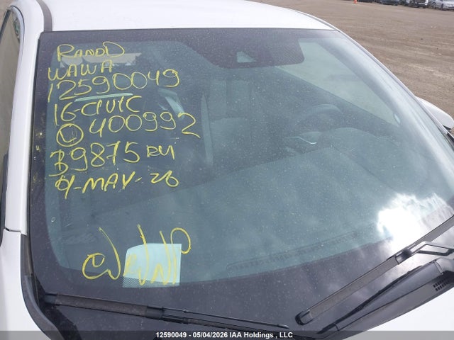 Aukcja sprzedaży 2016 Honda Civic Lx, vin: 2HGFC4B63GH400992, numer aukcji: 12590049