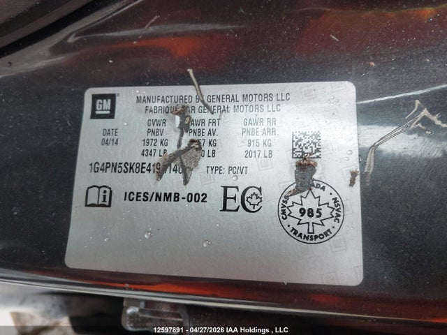 1G4PN5SK8E4194140 Buick Verano