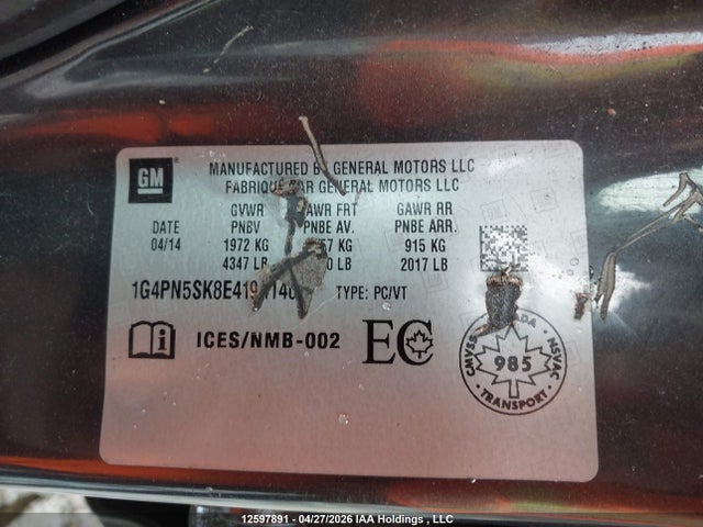 1G4PN5SK8E4194140 Buick Verano