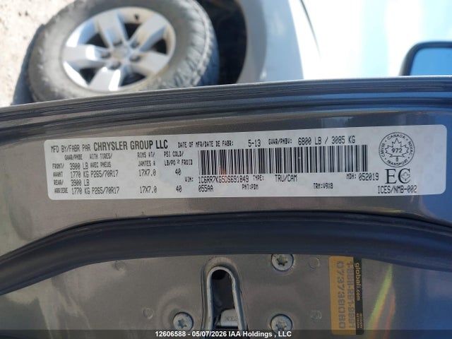 12606588 :رقم المزاد ، 1C6RR7KG5DS691849 vin ، 2013 Ram 1500 St مزاد بيع