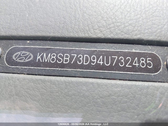 2004 Hyundai Santa Fe მანქანა იყიდება აუქციონზე, vin: KM8SB73D94U732485, აუქციონის ნომერი: 12606626
