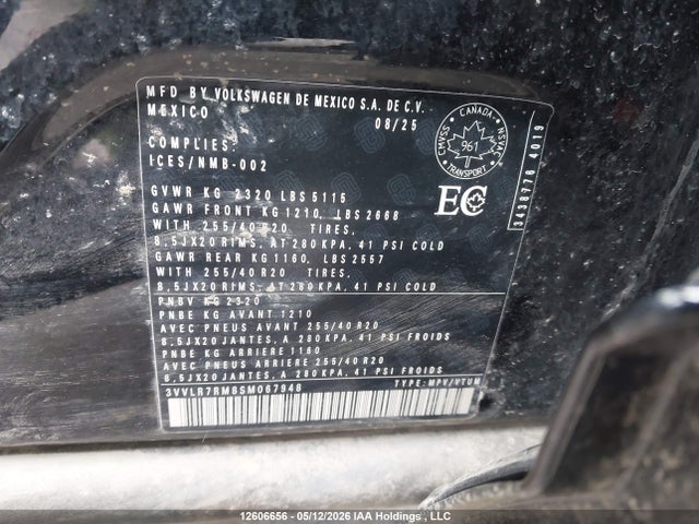Aukcja sprzedaży 2025 Volkswagen Tiguan Highline R-line, vin: 3VVLR7RM8SM067948, numer aukcji: 12606656