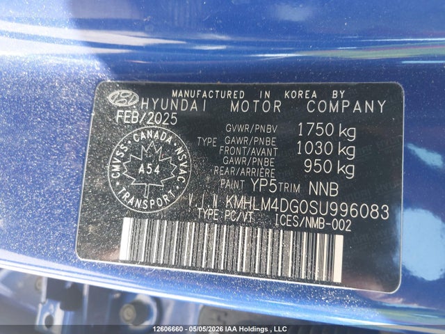 KMHLM4DG0SU996083 Hyundai Elantra Sel Sport