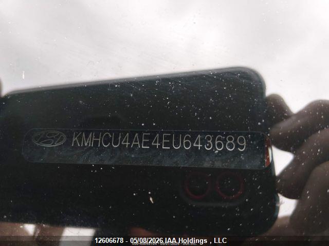 12606678 :رقم المزاد ، KMHCU4AE4EU643689 vin ، 2014 Hyundai Accent Gls/se مزاد بيع