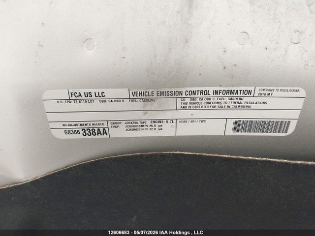 12606683 :رقم المزاد ، 1C6RR7UT3JS337429 vin ، 2018 Ram 1500 Sport مزاد بيع