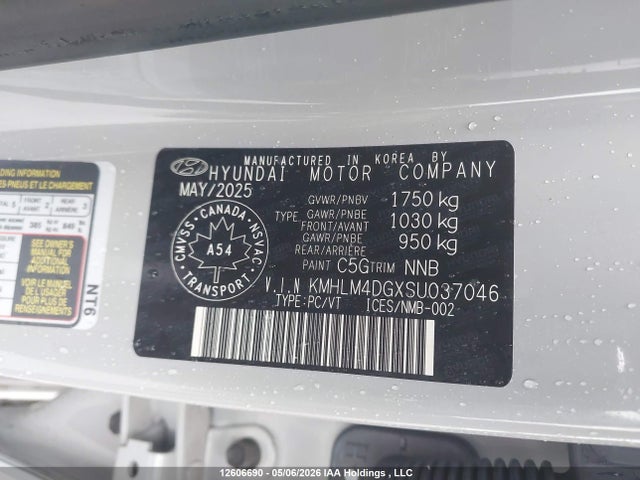 2025 Hyundai Elantra Preferred მანქანა იყიდება აუქციონზე, vin: KMHLM4DGXSU037046, აუქციონის ნომერი: 12606690