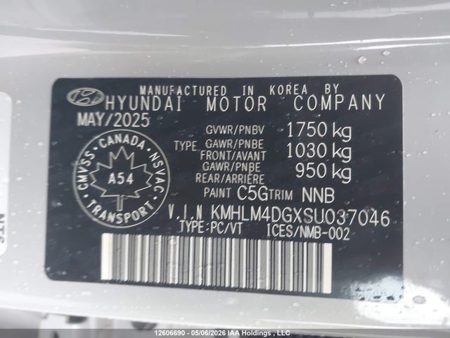 2025 Hyundai Elantra Preferred მანქანა იყიდება აუქციონზე, vin: KMHLM4DGXSU037046, აუქციონის ნომერი: 12606690