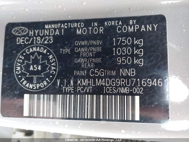 Продаж на аукціоні авто 2024 Hyundai Elantra Sel, vin: KMHLM4DG9RU716946, номер лоту: 12606708