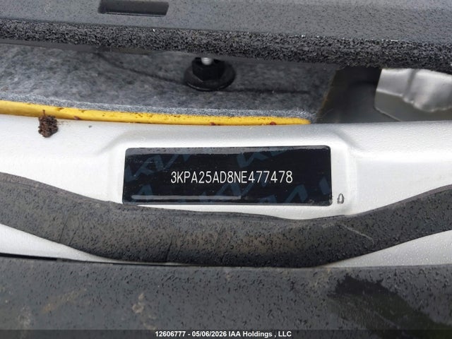2022 Kia Rio S მანქანა იყიდება აუქციონზე, vin: 3KPA25AD8NE477478, აუქციონის ნომერი: 12606777