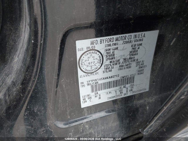 Продажа на аукционе авто 2004 Ford F150 Supercrew, vin: 1FTPW145X4KA82712, номер лота: 12606825