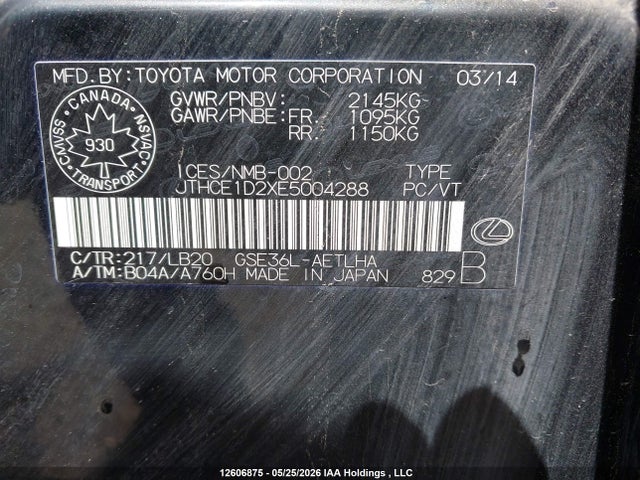Lexus IS 350 2014 JTHCE1D2XE5004288 Image 17
