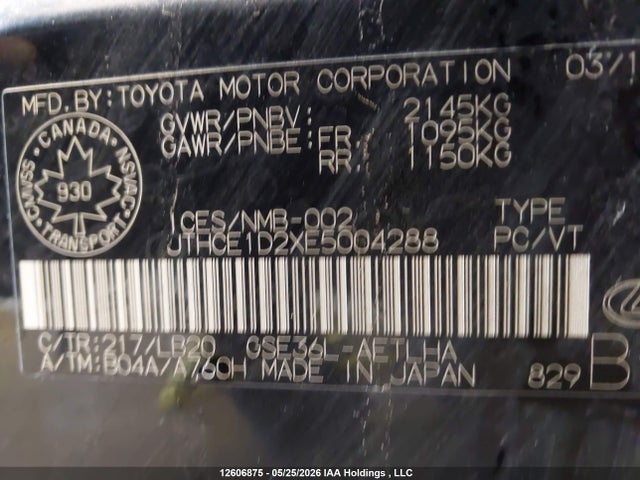 Lexus IS 350 2014 JTHCE1D2XE5004288 Image 9