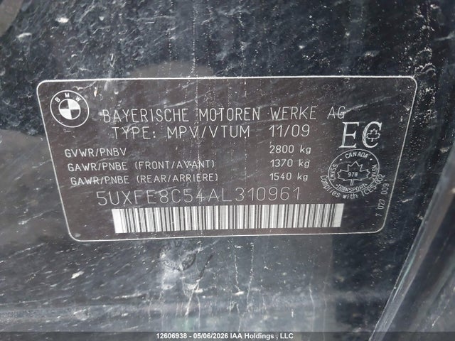 Aukcja sprzedaży 2010 Bmw X5 Xdrive48i, vin: 5UXFE8C54AL310961, numer aukcji: 12606938