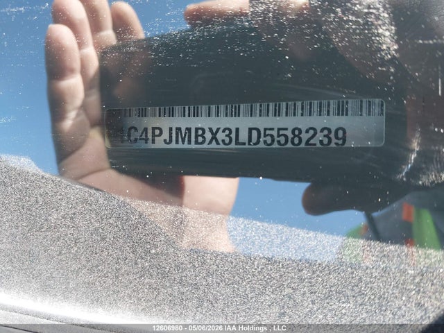 12606980 :رقم المزاد ، 1C4PJMBX3LD558239 vin ، 2020 Jeep Cherokee Trailhawk مزاد بيع