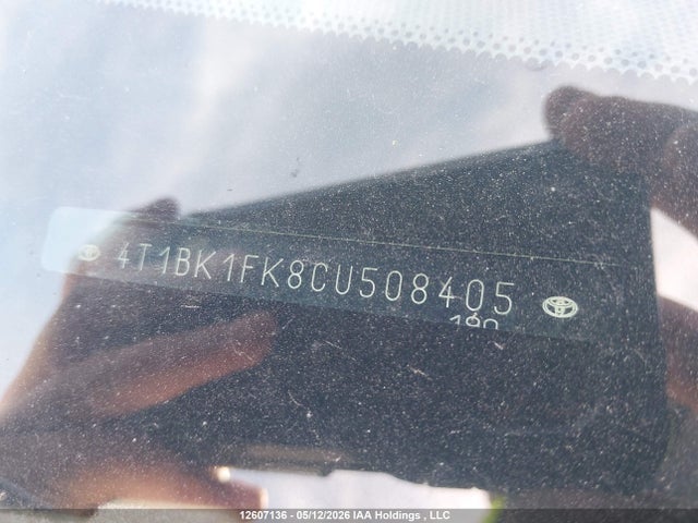 Продаж на аукціоні авто 2012 Toyota Camry Se V6, vin: 4T1BK1FK8CU508405, номер лоту: 12607136