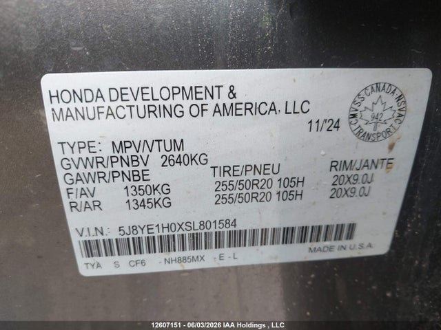Acura MDX A-SPEC 2025 5J8YE1H0XSL801584 Image 9