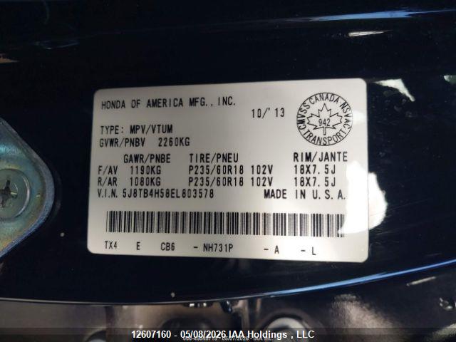 Acura RDX 2014 5J8TB4H58EL803578 Image 10