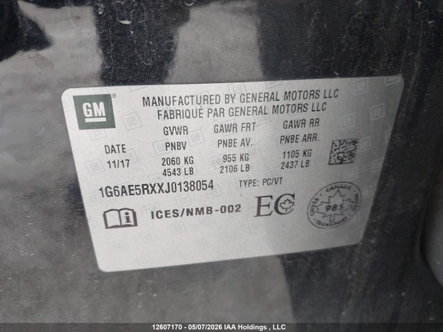 Aukcja sprzedaży 2018 Cadillac Ats Turbo Base, vin: 1G6AE5RXXJ0138054, numer aukcji: 12607170