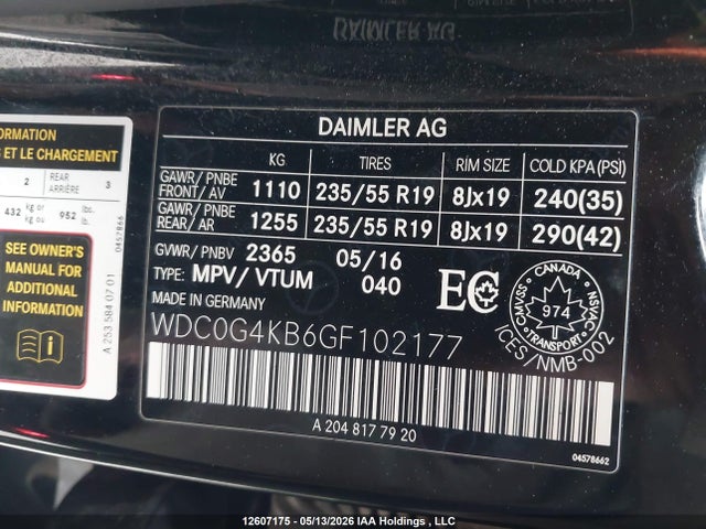 WDC0G4KB6GF102177 Mercedes-Benz Glc 300 4matic