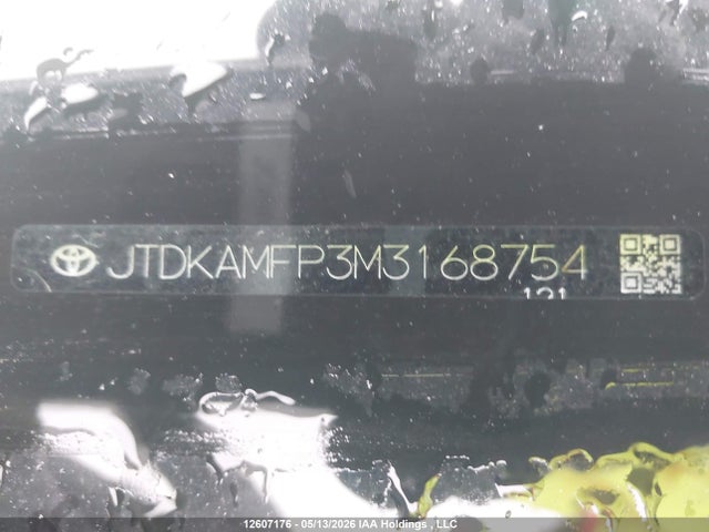12607176 :رقم المزاد ، JTDKAMFP3M3168754 vin ، 2021 Toyota Prius Prime مزاد بيع