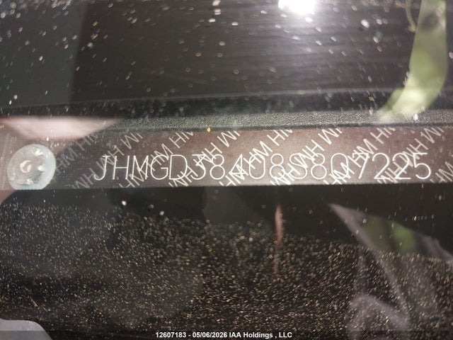 Aukcja sprzedaży 2008 Honda Fit Dx/lx, vin: JHMGD38408S807225, numer aukcji: 12607183
