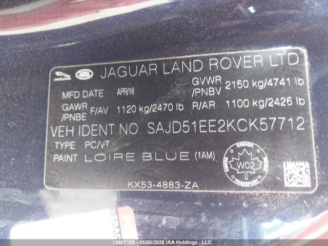 Jaguar F-TYPE R 2019 SAJD51EE2KCK57712 Image 9