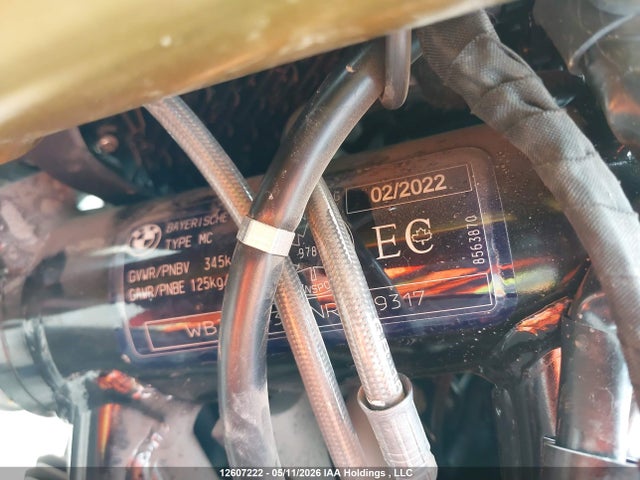 12607222 :رقم المزاد ، WB30G4306NRA29317 vin ، 2022 Bmw G310 R مزاد بيع