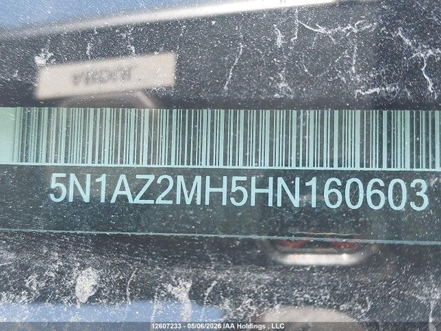 5N1AZ2MH5HN160603 Nissan Murano S/sl/sv/platinum