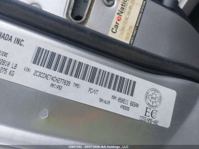 12607252 :رقم المزاد ، 2C3CCAET4CH277039 vin ، 2012 Chrysler 300c مزاد بيع