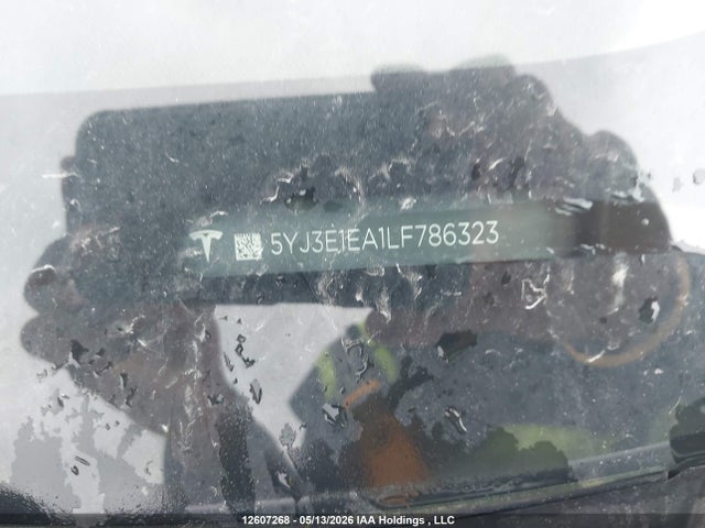 12607268 :رقم المزاد ، 5YJ3E1EA1LF786323 vin ، 2020 Tesla Model 3 Standard Range Plus مزاد بيع