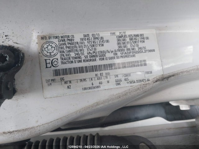 Продаж на аукціоні авто 2013 Ford Focus Titanium, vin: 1FADP3N22DL273668, номер лоту: 12594210