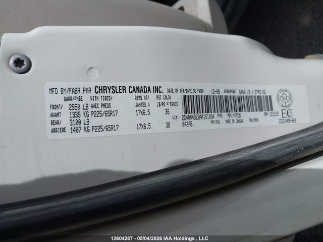 Продажа на аукционе авто 2010 Dodge Grand Caravan Se, vin: 2D4RN4DE8AR161034, номер лота: 12604287