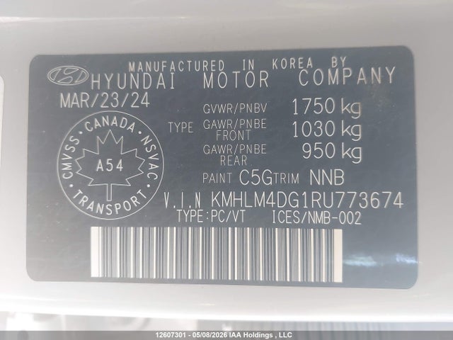 KMHLM4DG1RU773674 Hyundai Elantra Preferred W/tech Package