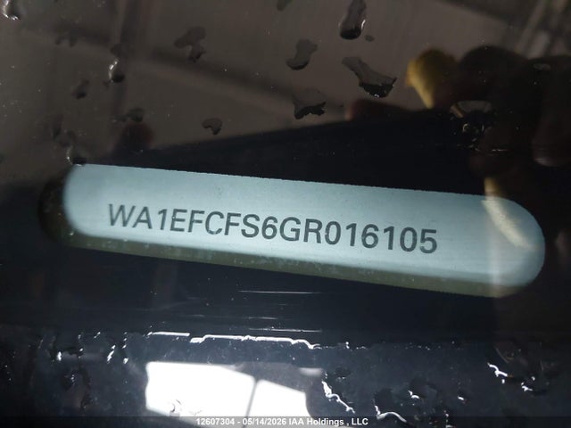 12607304 :رقم المزاد ، WA1EFCFS6GR016105 vin ، 2016 Audi Q3 4p Ti مزاد بيع
