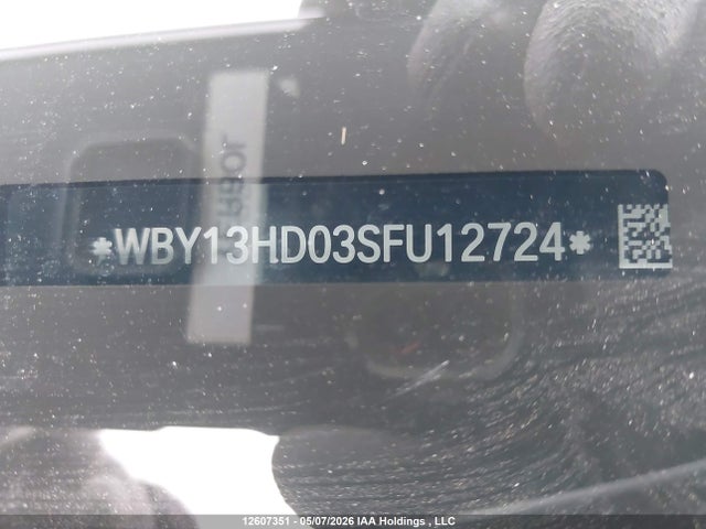 Aukcja sprzedaży 2025 Bmw I4, vin: WBY13HD03SFU12724, numer aukcji: 12607351