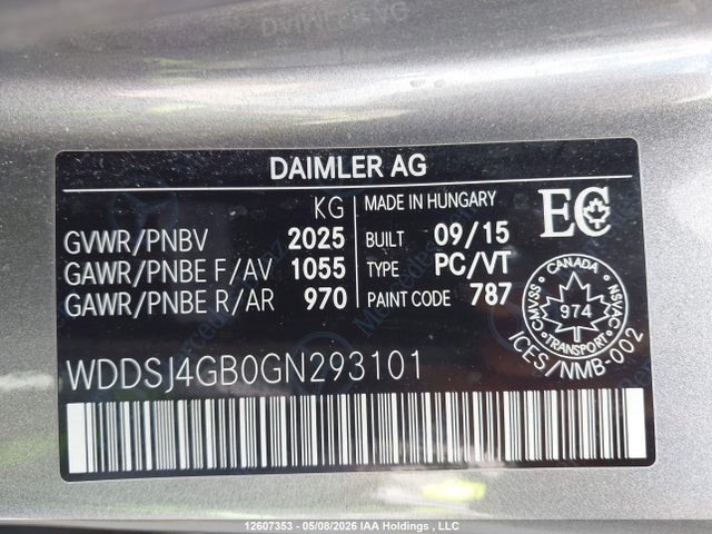 WDDSJ4GB0GN293101 Mercedes-Benz CLA 250 4MATIC