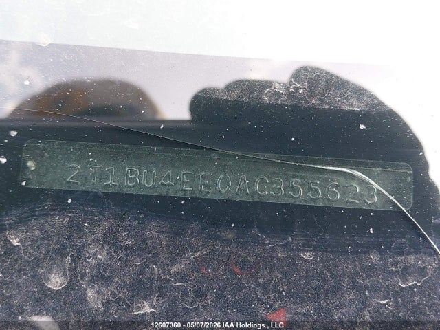 12607360 :رقم المزاد ، 2T1BU4EE0AC355623 vin ، 2010 Toyota Corolla S مزاد بيع