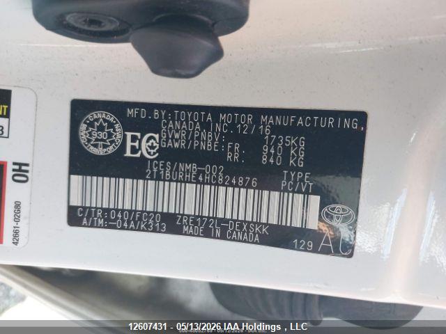 2T1BURHE4HC824876 Toyota COROLLA SE