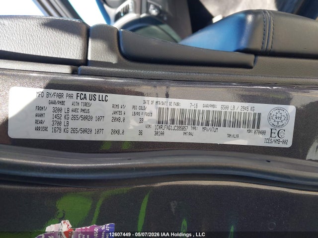 1C4RJFAG1JC395857 Jeep Grand Cherokee Laredo