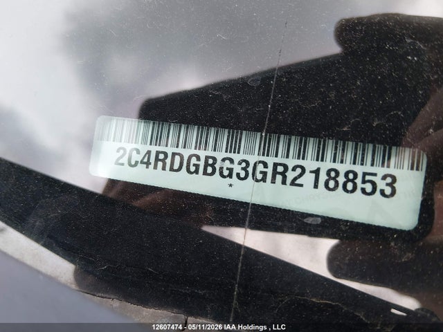 2016 Dodge Grand Caravan Se/sxt მანქანა იყიდება აუქციონზე, vin: 2C4RDGBG3GR218853, აუქციონის ნომერი: 12607474